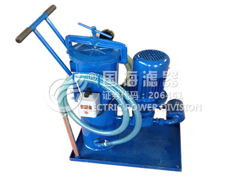 電廠(chǎng)使用黎明手推車(chē)式濾油機(jī)LUC-16